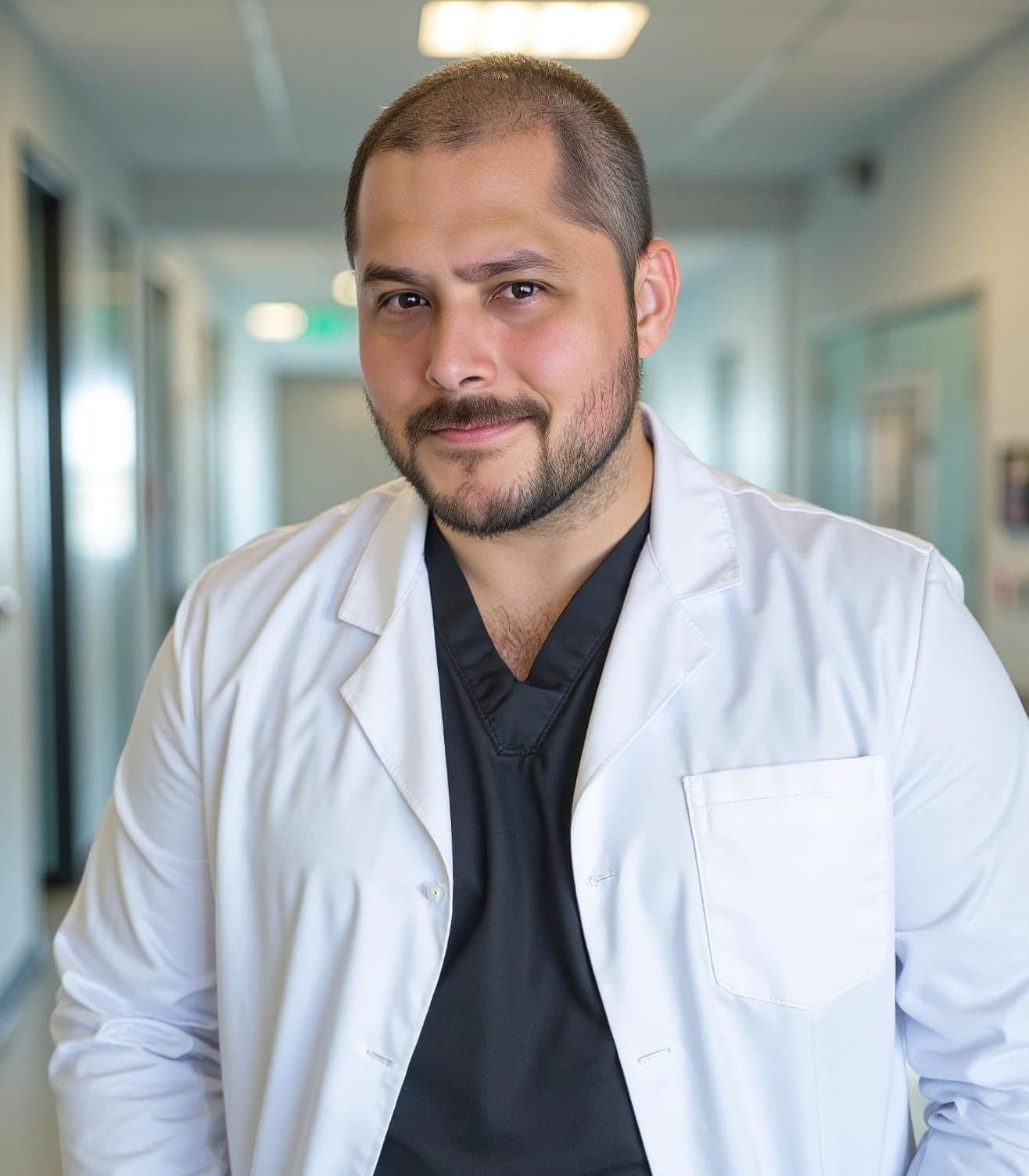 El Dr. Angel Ancona en el hospital